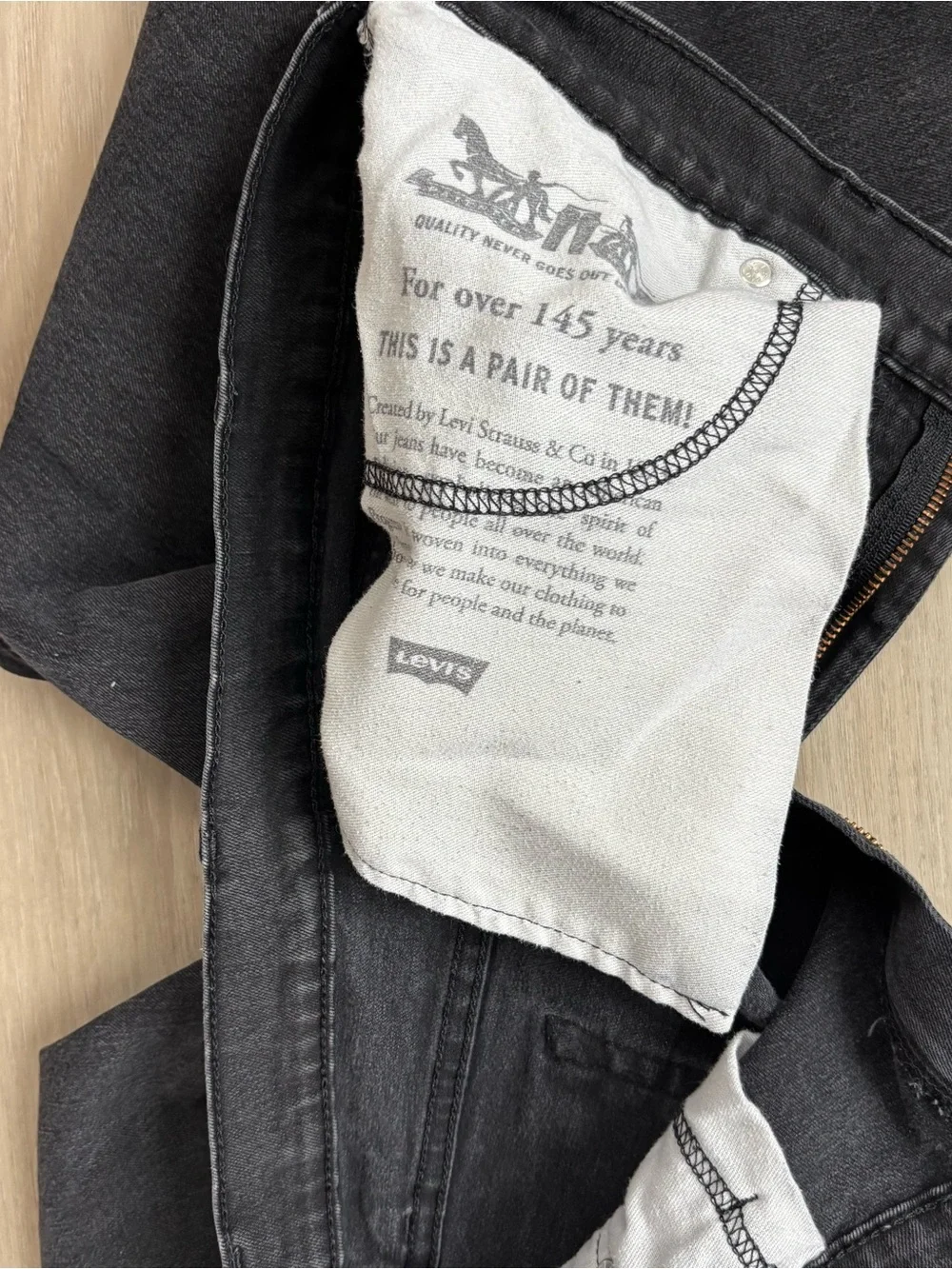 Levi's 514 Straight Black Wash Stretch Jeans Men's W38 L32 Dark Wash Denim